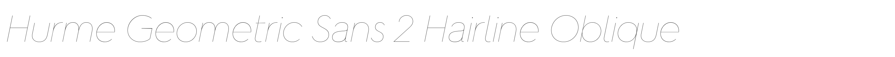 Hurme Geometric Sans 2 Hairline Oblique